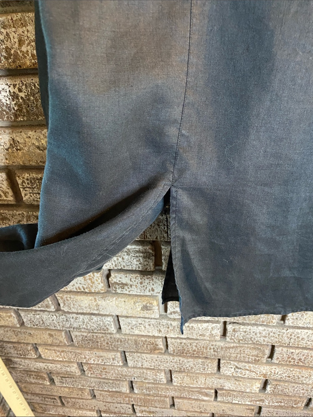 Addition Elle Black Collared Linen Shirt or Lightweight Jacket - Picture 8 of 8